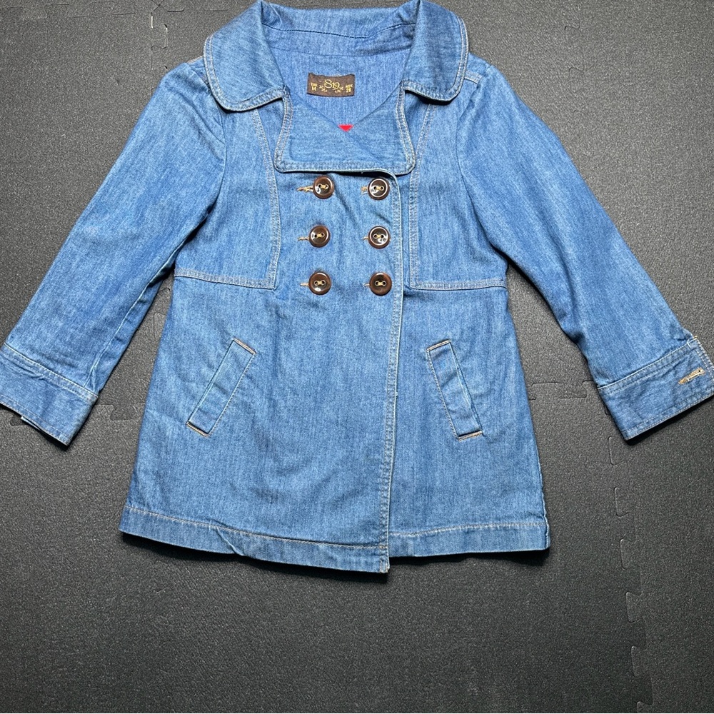 Pull&Bear Blue Double-Breasted Pea Coat